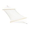 Bliss Hammocks 60" Wide Cotton Rope Hammock w/ Spreader Bar, S Hooks, & Chains | 450 Lbs Capacity (Natural) BH-410